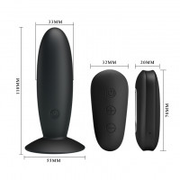 Анальна пробка з вібрацією MR Play Super Rower Remote Control Vibrating Anal Plug, чорна — Просмотреть изображение 4