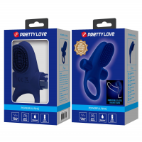 Віброкільце для члена Pretty Love Vibrant Penis Ring II, синє — Просмотреть изображение 9