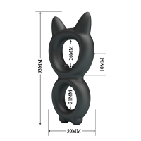 Ерекційне кільце Crazy Bull Super Soft Silicone Toran, чорне — Просмотреть изображение 4