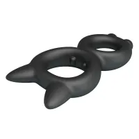 Ерекційне кільце Crazy Bull Super Soft Silicone Toran, чорне — Переглянути зображення 9