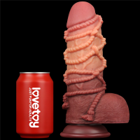 Фалоімітатор Dual-Layered Silicone Nature Cock 9.5, коричневий — Просмотреть изображение 4