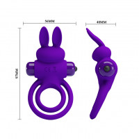Віброкільце для члена Pretty Love Vibrant Penis Ring III, фіолетове — Просмотреть изображение 6