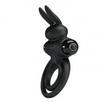 Ерекційне кільце з вібрацією Pretty Love Vibrant Penis Ring III, чорне