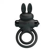 Ерекційне кільце з вібрацією Pretty Love Vibrant Penis Ring III, чорне — Просмотреть изображение 8