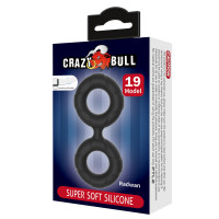 Ерекційне кільце Crazy Bull Super Soft Silicone Radwan, чорне — Просмотреть изображение 8
