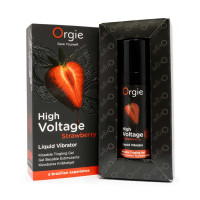 Збуджуючий гель з ефектом вібрації Orgie High Voltage Liquid Vibrator Strawberry, полуниця, 15 мл