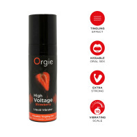Збуджуючий гель з ефектом вібрації Orgie High Voltage Liquid Vibrator Strawberry, полуниця, 15 мл — Переглянути зображення 4
