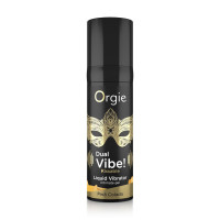 Збуджуючий гель з ефектом вібрації Orgie Dual Vibe! Liquid Vibrator Pina Colada, піна колада, 15 мл — Просмотреть изображение 3