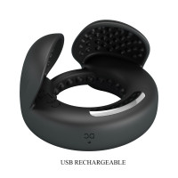 Віброкільце PRETTY LOVE Quentin Vibrating Silicone Cock Ring