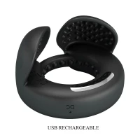 Віброкільце PRETTY LOVE Quentin Vibrating Silicone Cock Ring