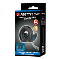 Віброкільце PRETTY LOVE Quentin Vibrating Silicone Cock Ring — Переглянути зображення 4