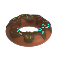 Кільце для члена Pretty Love Choco Super Donut Silicone Cock Ring — Просмотреть изображение 5