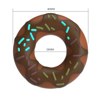 Кільце для члена Pretty Love Choco Super Donut Silicone Cock Ring — Просмотреть изображение 7