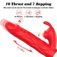 Вібратор B-Series Silicone Vibrator, силіконовий, 10 thrusting and7 Flapping — Просмотреть изображение 8