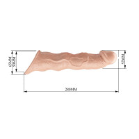 Подовжуюча насадка на пеніс Extension Penis Sleeve with Modular Length Blocks – 28 cm — Переглянути зображення 6