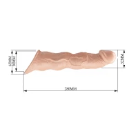 Подовжуюча насадка на пеніс Extension Penis Sleeve with Modular Length Blocks – 28 cm — Просмотреть изображение 15