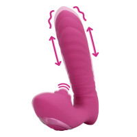 Вібратор для точки G Loveline Thrusting and Tapping Vibrator - Powerful Pink
