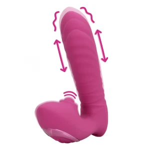 Вібратор для точки G Loveline Thrusting and Tapping Vibrator - Powerful Pink