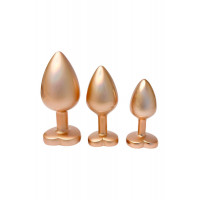 Набір анальних іграшок GLEAMING LOVE MATTE GOLD PLUG SET