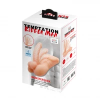 Мастурбатор у вигляді торса BAILE Temptation Bigger Man, тілесний — Переглянути зображення 7