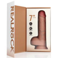 Вібратор Regular Straight Cock with Balls - 7 / 18 cm - Flesh