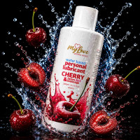 Водний лубрикант 2в1 для інтимної близькості та масажу MyLove Aroma Series Cherry (Вишня), 300 мл