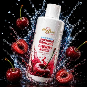 Водний лубрикант 2в1 для інтимної близькості та масажу MyLove Aroma Series Cherry (Вишня), 300 мл