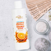 Водний лубрикант 2в1 для інтимної близькості та масажу MyLove Aroma Series Orange (Апельсин), 300 мл — Просмотреть изображение 3