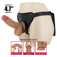 Страпон Pretty Love Fogg 4.7 Silicone Dildo with Harness Briefs — Переглянути зображення 1