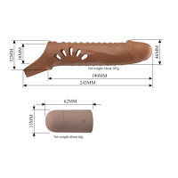 Насадка  на пеніс з пультом керування PRETTY LOVE PENIS SLEEVE, TPE,3 removeable 1 inch extenders — Переглянути зображення 4