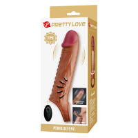 Насадка  на пеніс з пультом керування PRETTY LOVE PENIS SLEEVE, TPE,3 removeable 1 inch extenders — Переглянути зображення 6