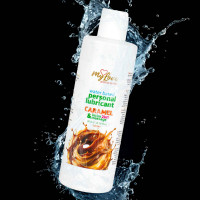 Водний лубрикант 2в1 для інтимної близькості та масажу MyLove Aroma Series Caramel (Карамель), 300 м — Просмотреть изображение 3