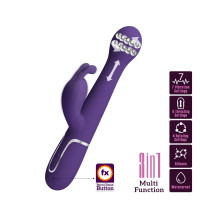 Вібратор з ротацією і поштовхами Pretty Love Dejon dark Purple фіолетовий — Переглянути зображення 5