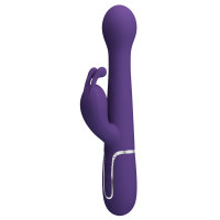 Вібратор з ротацією і поштовхами Pretty Love Dejon dark Purple фіолетовий — Переглянути зображення 6