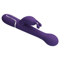 Вібратор з ротацією і поштовхами Pretty Love Dejon dark Purple фіолетовий — Переглянути зображення 9