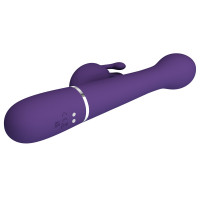 Вібратор з ротацією і поштовхами Pretty Love Dejon dark Purple фіолетовий — Переглянути зображення 11
