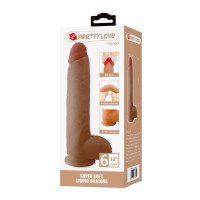 Фалоімітатор Pretty Love Mendel 10 Super Soft Liquid Silicone Dildo — Переглянути зображення 8