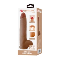 Фалоімітатор Pretty Love Mendel 10 Super Soft Liquid Silicone Dildo — Переглянути зображення 8