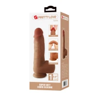 Фалоімітатор PRETTY LOVE Curtis 6.8 Super Soft Liquid Silicone Dildo — Переглянути зображення 10