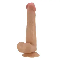 Фалоімітатор з мошонкою PRETTY LOVE TALLEN 8.7(220mm) Sliding Skin Series TPR, Suction base — Переглянути зображення 4
