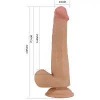 Фалоімітатор з мошонкою PRETTY LOVE TALLEN 8.7(220mm) Sliding Skin Series TPR, Suction base — Переглянути зображення 6