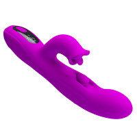 Вібратор-кролик PRETTY LOVE Yalanda Purple, силікон, фіолетовий, кивальні рухи та вібрація — Просмотреть изображение 6