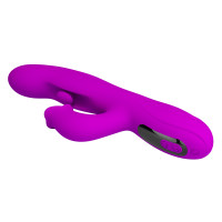 Вібратор-кролик PRETTY LOVE Yalanda Purple, силікон, фіолетовий, кивальні рухи та вібрація — Просмотреть изображение 7