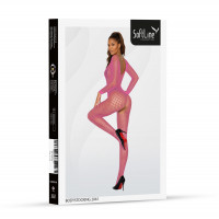 Бодістокінг жіночий SoftLine 2061 Pink, рожевий, сітчастий — Переглянути зображення 3