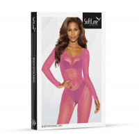 Бодістокінг жіночий SoftLine 2061 Pink, рожевий, сітчастий — Переглянути зображення 6