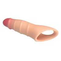 Насадка-подовжувач на пеніс PRETTY LOVE Damell Penis Sleeve, TPE, тілесний колір — Переглянути зображення 11