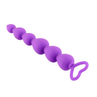 Анальні кульки Anal Beads Purple Heart, фіолетові