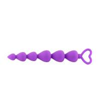 Анальні кульки Anal Beads Purple Heart, фіолетові — Переглянути зображення 3