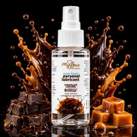 Водний лубрикант 2 в 1 для інтимної близькості та масажу MyLove Aroma Series Chocolate Caramel, 50 м