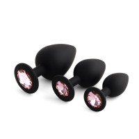 Силіконовий набір плагів Jewellery Silicone PLUG SET Black, чорний — Просмотреть изображение 4